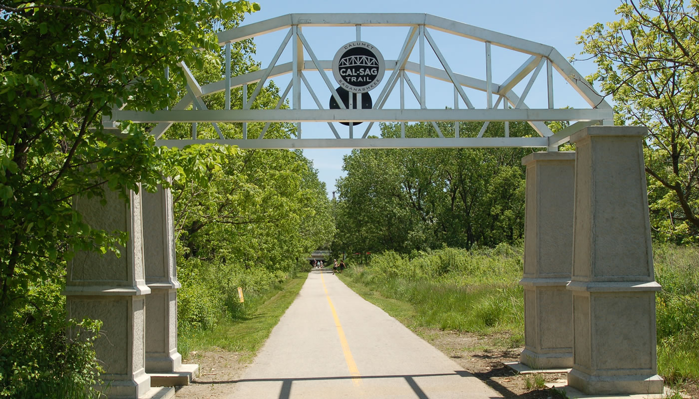 Cal-Sag Trail entrance gate