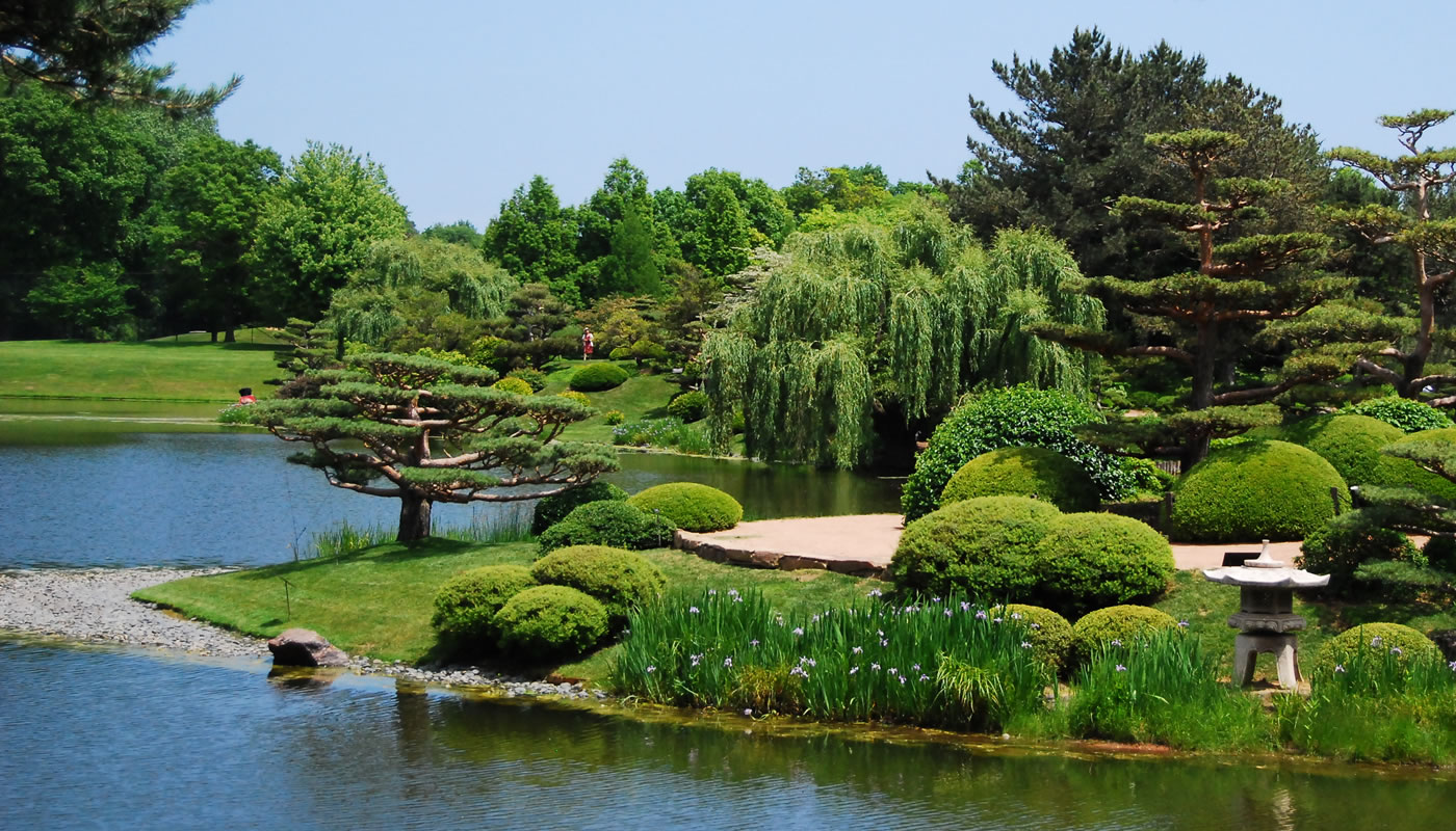 an island at Chicago Botanic Garden